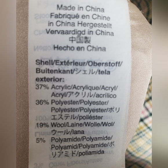 J.Crew Italian Wool Womens Green/Ivory Plaid Button Down Midi Length Coat Sz 2 - Picture 14 of 15